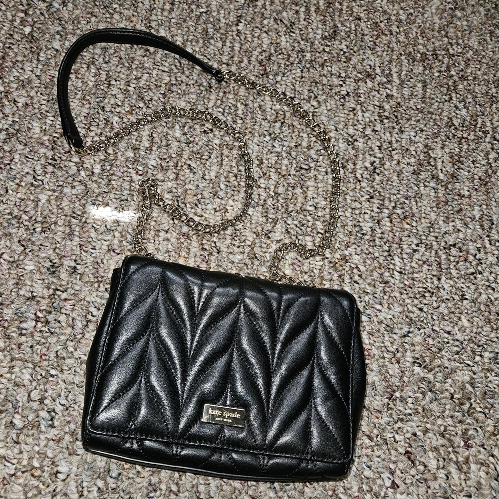 Kate Spade Black Quilted Crossbody Bag
